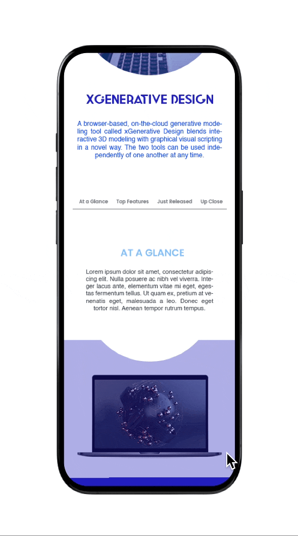 User portal app design